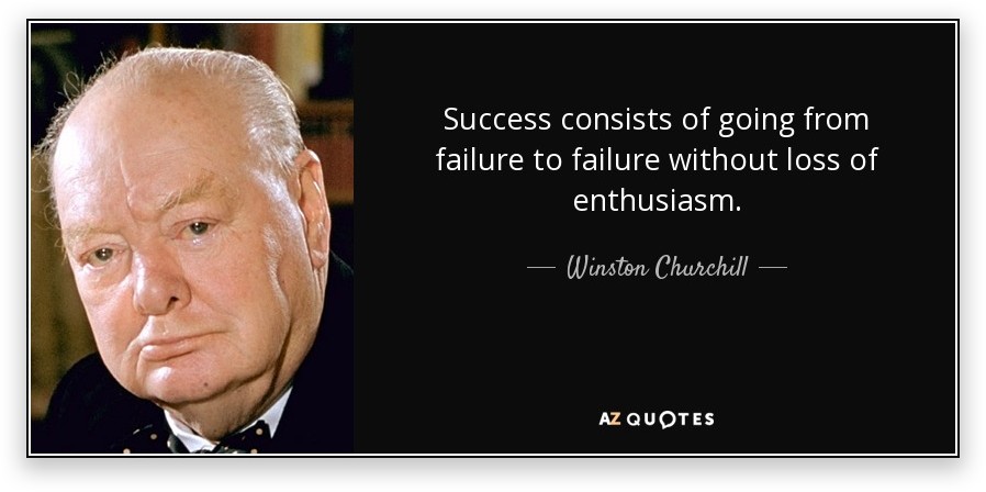 Winston Churchill Quote - Startup Failure Rate